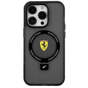 Etui Ferrari Ring Stand 2023 Collection MagSafe na iPhone 15 Plus / 14 Plus - czarne - Etui i futerały do telefonów - miniaturka - grafika 1