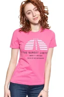 Koszulki i topy damskie - Lee T Shirt Damski Sunset Tee Chrome Pink L42Xepne-S - miniaturka - grafika 1