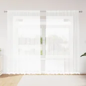 Firany - Firanka Koronkowa z zasłonami Kwiatowy Biały 200 x - miniaturka - grafika 1