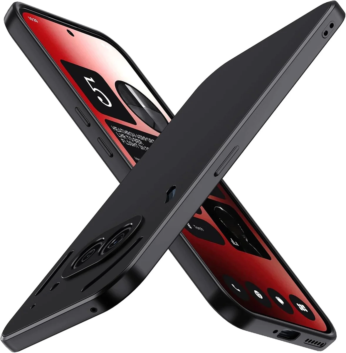 ETUI CZARNE MATOWE OBUDOWA ETUI NA TELEFON OCHRONNE SILIKONOWE