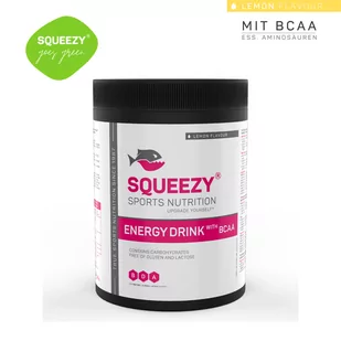 SQUEEZY Napój węglowodanowy ENERGY DRINK +BCAA 650 g cytrynowy - Produkty energetyczne i izotoniki - miniaturka - grafika 1
