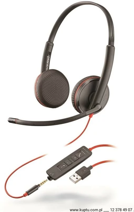 Blackwire 3225 przewodowy zestaw słuchawkowy USB A (209747-22)
