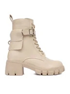 Botki damskie - DeeZee Trzewiki 17193-13 Beżowy - miniaturka - grafika 1