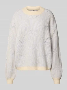 Sweter o kroju comfort fit z dzianiny z dodatkiem wełny model ‘JENNA’ - Swetry damskie - miniaturka - grafika 1