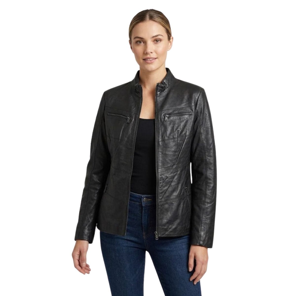Kurtka damska Sir Raymond Tailor skórzana czarna pilotka-XL