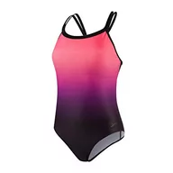 Stroje kąpielowe - Speedo damski kostium kąpielowy Speedo Hydrosense z nadrukiem Flowback Psycho Red/Royal Purple/Black 28 (6 UK) - miniaturka - grafika 1
