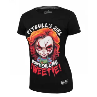 PITBULL KOSZULKA damska Middle Weight 190 Sweetie-Chu '24 - Czarna XS (32) - Odzież taktyczna i umundurowanie - miniaturka - grafika 1