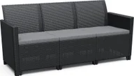 Sofy ogrodowe - Allibert CLAIRE 3 SEATERS vidaXL Sofa - grafitowy - miniaturka - grafika 1