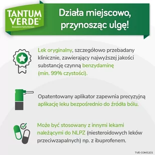 Tantum Verde, aerozol do stos. w j. ustnej i gardle 1,5 mg/ml, 30 ml. - Przeziębienie i grypa - miniaturka - grafika 2
