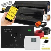 Ogrzewanie podłogowe - Folia grzewcza na podczerwień MISSION AIR Black Gold PTC 160W 16m2 (32mb x 100cm) + regulator Gemini Czarny WiFi - miniaturka - grafika 1