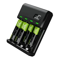 Ładowarki do elektronarzędzi - Green Cell Zestaw ładowarka  GC VitalCharger i baterie 2xAA 2000mAh 2xAAA 800mAh - miniaturka - grafika 1