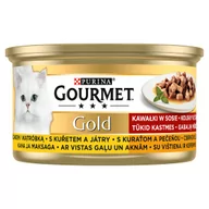 Mokra karma dla kotów - Purina Gourmet Gold kurczak/ wątróbka w sosie 85g - miniaturka - grafika 1