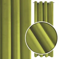 Zasłony - Eurofirany, Zasłona welwetowa, 140x250 cm, Oliwkowy - miniaturka - grafika 1