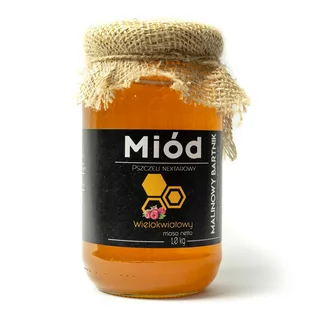 Miód Wielokwiatowy 1 kg MALINOWY BARTNIK - Miód - miniaturka - grafika 1