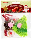 Przybory szkolne - BREWIS Naklejka filc Mikołaj/choinki (20) - miniaturka - grafika 1