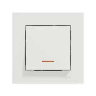 Schneider Electric Włącznik pojedynczy schodowy z podświeteniem Miluz Ed biały - Wyłączniki światła i elektryczne - miniaturka - grafika 1