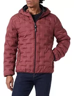 Kurtki męskie - Replay Męska kurtka zimowa z kapturem, 150 Wine Red, L - miniaturka - grafika 1