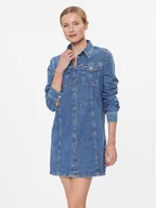 Sukienki - Tommy Jeans Sukienka jeansowa Aline Ls Dress Ah5032 Ext DW0DW17542 Niebieski Regular Fit - miniaturka - grafika 1