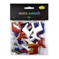 Zabawki kreatywne - Renifery z pianki brokatowej kolorowe 30 szt. - miniaturka - grafika 1