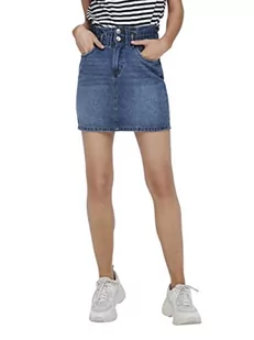 Only Onlmillie Hw Mini Paper DNM Skirt Gua Spódnica damska, Medium Blue Denim, S - Spódnice - miniaturka - grafika 1