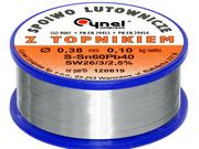 Akcesoria do lutowania - Cyna Z Topnikiem Spoiwo Lutownicze 100g 0,38mm 60% - miniaturka - grafika 1