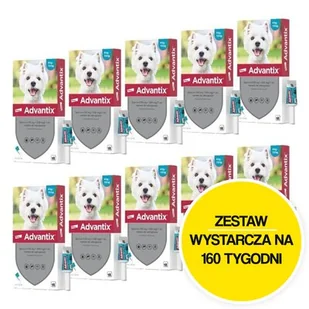 Krople na pchły i kleszcze BAYER Advantix Spot-on Małe psy (4-10 kg) 40 x 1 ml - Artykuły przeciw pasożytom - miniaturka - grafika 1