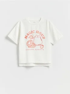 Reserved - T-shirt Pusheen - złamana biel - Koszulki dla dziewczynek - miniaturka - grafika 1