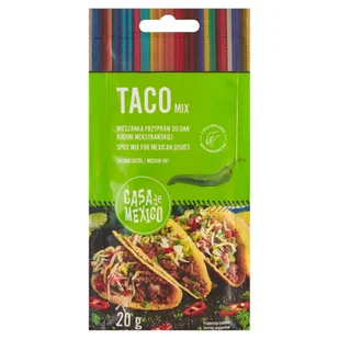 Casa de Mexico Przyprawa do Taco 20g - Casa de Mexico - Kuchnie świata - miniaturka - grafika 1