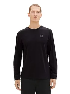 TOM TAILOR Koszulka męska z długim rękawem, 2999 - Black, XL - Koszulki męskie - miniaturka - grafika 1