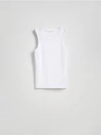 Koszulki męskie - Reserved - Bawełniany tank top - biały - miniaturka - grafika 1