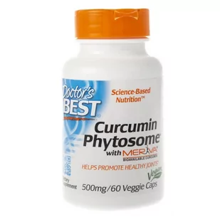 Doctor's Best - Kurkumina, Curcumin Phytosome + Meriva, 500mg, 60 vkaps - Suplementy naturalne - miniaturka - grafika 1