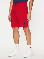 Spodenki damskie - U.S. Polo Assn. Szorty sportowe MUP3355 Czerwony Regular Fit - miniaturka - grafika 1