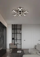 Lampy sufitowe - POLLORCK R63691132 lampa sufitowa czarna duża śnieżynka LED 33W 3000K - miniaturka - grafika 1