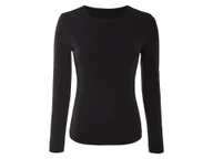 Koszulki i topy damskie - esmara® Koszulka z długim rękawem damska (Czarny, XL(48/50)) - miniaturka - grafika 1