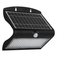 Lampy ogrodowe - Nowoczesny czarny kinkiet solarny z czujką ruchu - 6.8W Aviles 4X - miniaturka - grafika 1