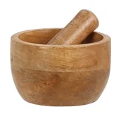 Młynki do soli i pieprzu - Moździerz z tłuczkiem drewno mango - miniaturka - grafika 1