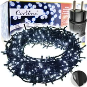 Oświetlenie świąteczne - LAMPKI CHOINKOWE 600 LED atest TIMER Białe IP44 - miniaturka - grafika 1