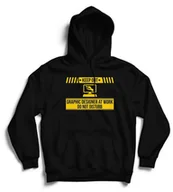 Gadżety dla niej i dla niego - Bluza z kapturem - KEEP OUT Graphic Designer at work do not disturb Nie Przeszkadzać Prezent - miniaturka - grafika 1