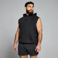 Bluzy męskie - Męska bluza bez rękawów z kapturem i efektem sprania z kolekcji Origin Graphic MP – Washed Black - S - miniaturka - grafika 1