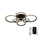 Lampy sufitowe - Brilagi - LED Ściemnialny żyrandol natynkowy ORBITS LED/85W/230V 3000-6500K czarny + pilot - miniaturka - grafika 1