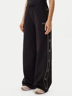 Spodnie sportowe damskie - Guess Spodnie dresowe V5BB12 KCX22 Czarny Wide Leg - miniaturka - grafika 1
