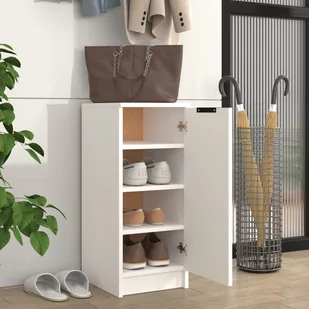 Lumarko Szafka na buty, biała, 30x35x70 cm, materiał drewnopochodny - Szafki na buty - miniaturka - grafika 4