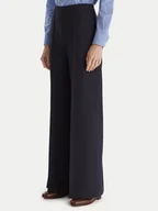 Spodnie damskie - Tommy Hilfiger Spodnie palazzo WW0WW48406 Granatowy Wide Leg - miniaturka - grafika 1