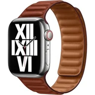 Akcesoria do smartwatchy - Apple Pasek z karbowanej skóry w kolorze umbry 41 mm M/L - miniaturka - grafika 1