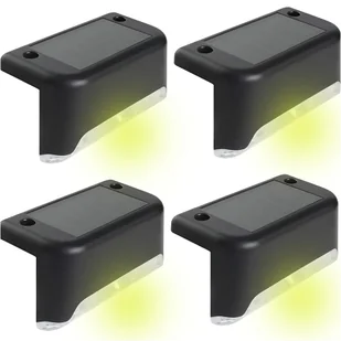 Lampa solarna ogrodowa LED na taras balkon schody balustradę z czujnikiem zmierzchu akumulator AAA czarna - Lampy ogrodowe - miniaturka - grafika 34