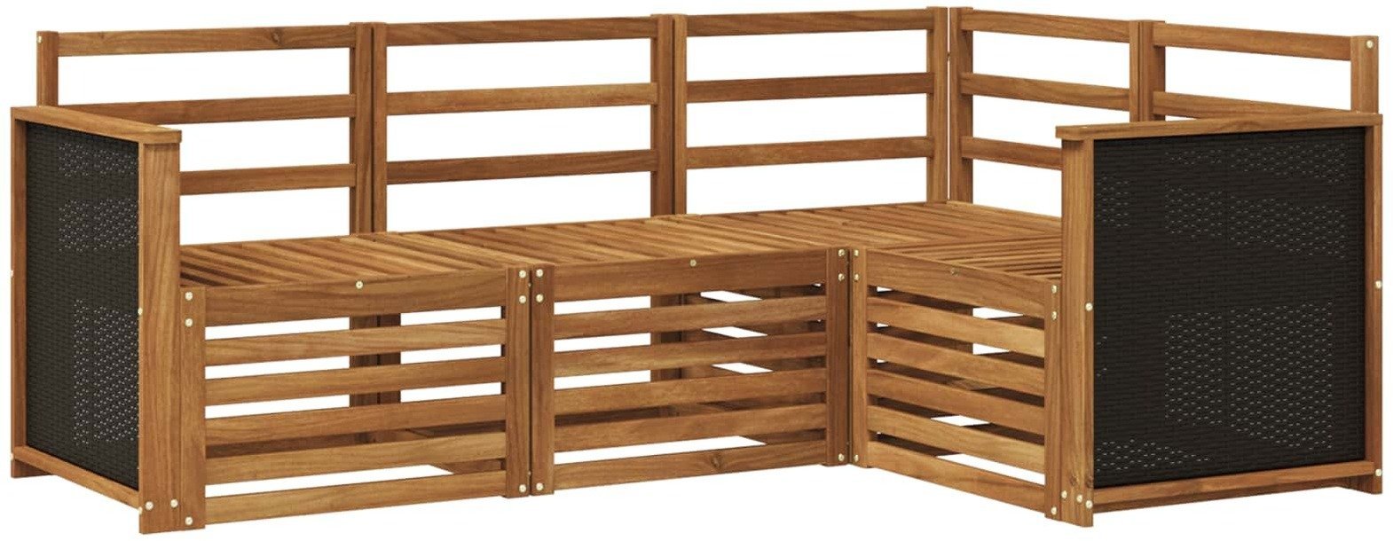 vidaXL Zestawy sof 4 pcs Lite Drewno Akacji