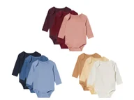 Body dla niemowląt - lupilu® Body niemowlęce bawełniane z długimi rękawami, 3 sztuki - miniaturka - grafika 1