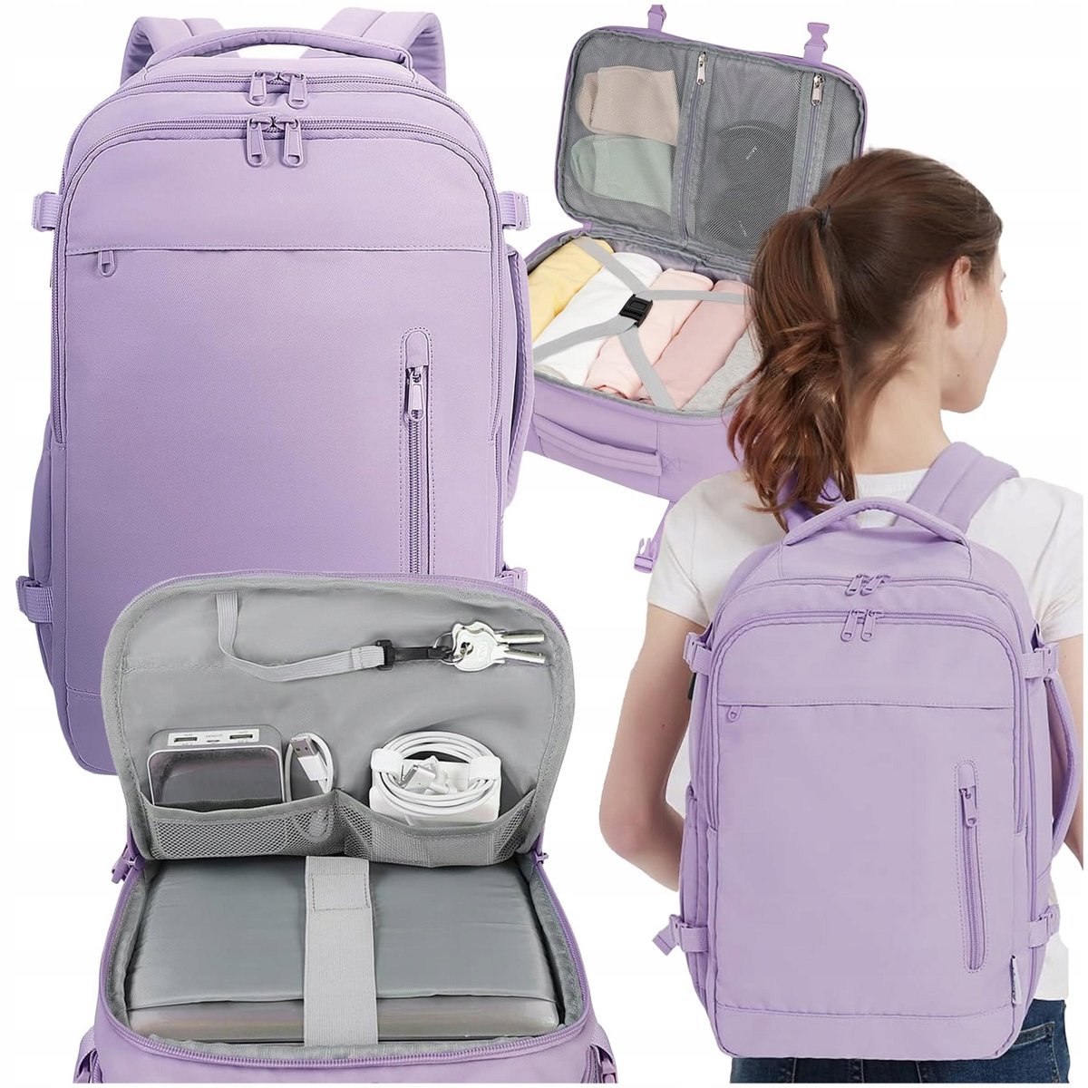 PLECAK PODRÓŻNY 20L BAGAŻ PODRĘCZNY 40x20x25cm TORBA NA LAPTOPA RYANAIR