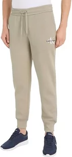 Calvin Klein Jeans Męskie spodnie Monologo HWK z dzianiny, Plaza Taupe, XS - Spodenki męskie - miniaturka - grafika 1