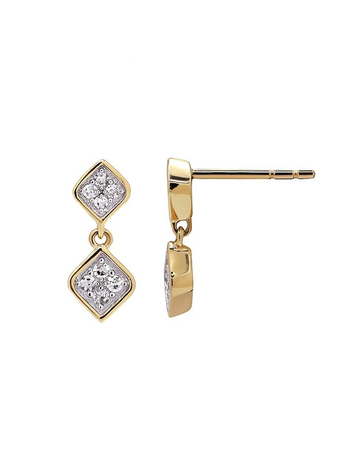 maison héritage PARIS Złote kolczyki-wkrętki z diamentami